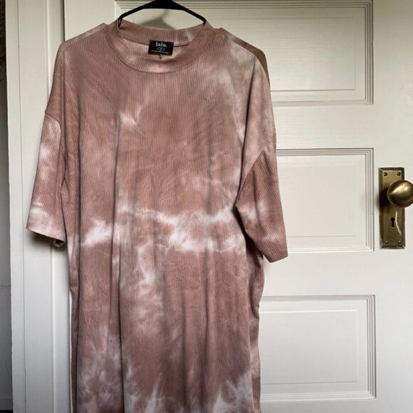 Dressed in LALA Tie-Dye Lounge Set in Brown and Cream - Picture 4 of 5